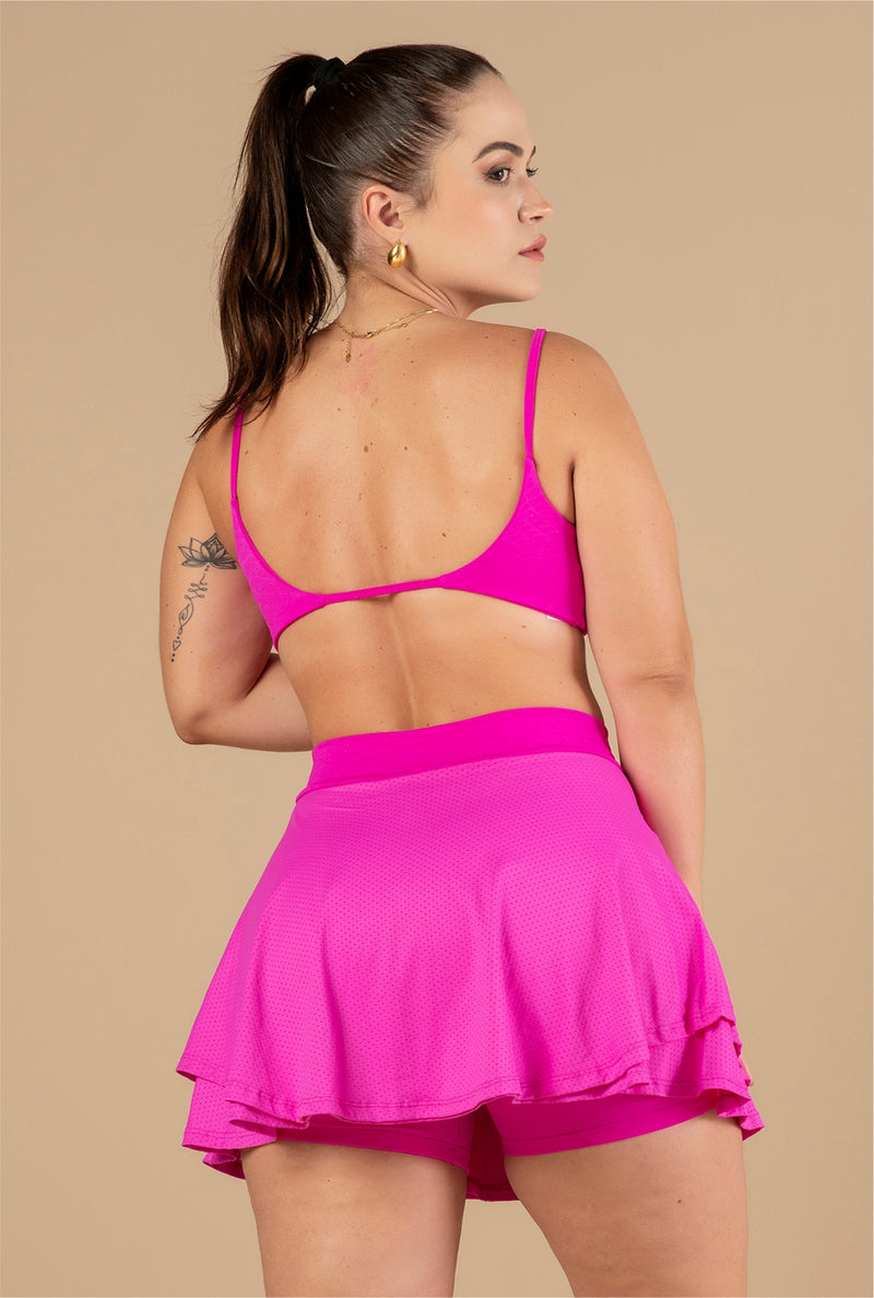 Conjunto Short Saia Pink