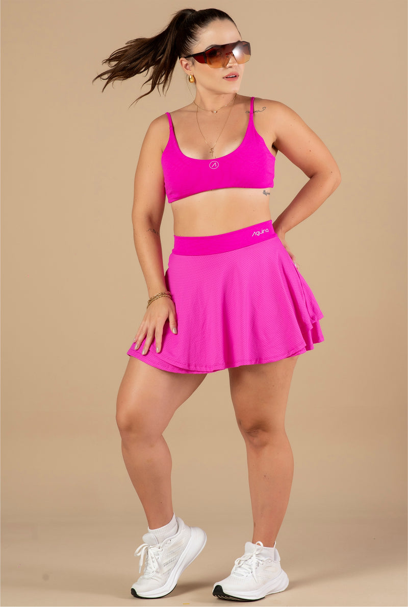 Conjunto Short Saia Pink